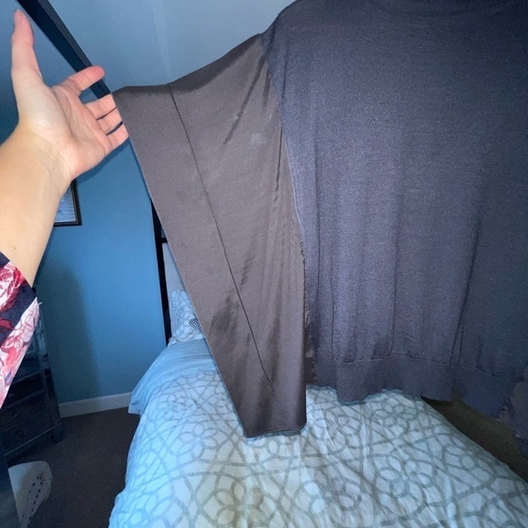 FABIANA FILIPPI Batwing Cashmere Silk Sweater Dark Charcoal Gray Sz 4 / XS - Picture 4 of 9